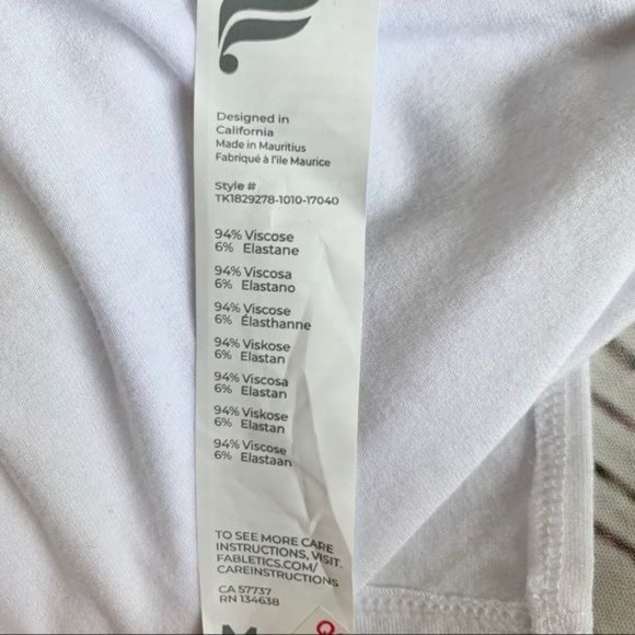 Fabletics Alia Tied Tank Top Medium White NWT - Picture 5 of 6